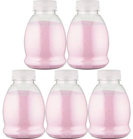 Scrubzout Rozen - 375 gram - Fles met witte dop - set van 5 stuks - Hydraterende Lichaamsscrub