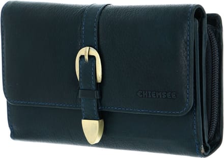 CHIEMSEE Leren Portemonnee Leather Wallet Blue Donkerblauw