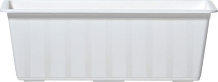 Prosperplast Plantenbak/bloembak/balkonbak Agro - wit - kunststof - 40 x 18 x 14 cm