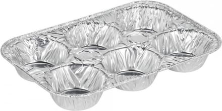 Mini muffins vormen uit aluminium - 6 muffins - 20 containers