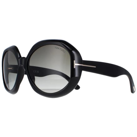 Tom Ford Georgia 02 FT1011 01B glanzend zwart smoke gradient zonnebril
