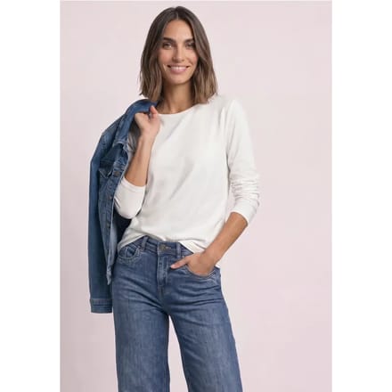 Effen shirt met lange mouwen