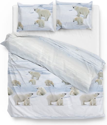 Zohome Ber Dekbedovertrek - Flanel - Extra breed - 260x200/220 cm - Blue