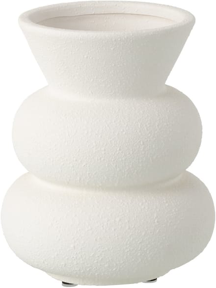 J-Line vaas Kegel - keramiek - wit