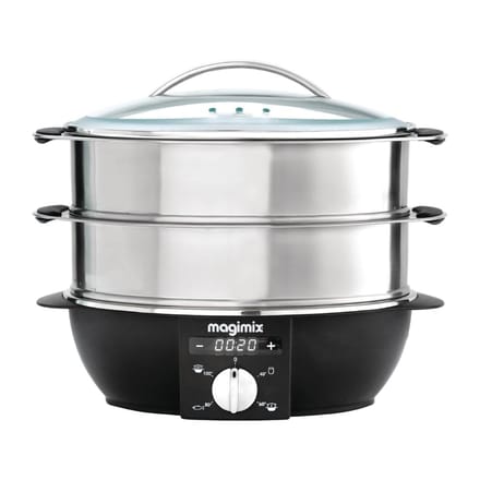 Stoomkoker - 4 zones - Yoghurt - Vis - Groente - Rijst -5.5 Liter