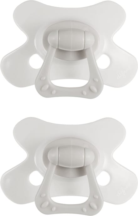Difrax Fopspeen Natural - 18+ Maanden - Lichtgrijs - 2 Stuks