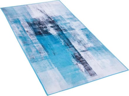 TRABZON - Laagpolig vloerkleed - Turquoise - 80 x 150 cm - Polyester