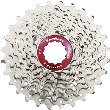 Rode metalen aluminium cassette Sunrace 10V