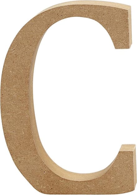 Letter, C, H: 8 cm, dikte 1,5 cm, 1 stuk