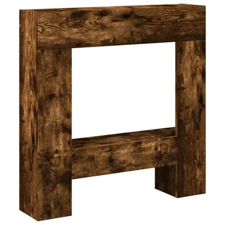 Haardommantel Gerookt Eikenhout 81 x 18 x 82 cm Houtgebaseerd Materiaal