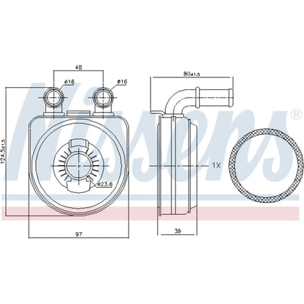 Olie radiator, motorolie NISSENS 90650