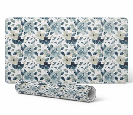 Antislip gamingmuismat, retro bloemenpatroon, 90x45 cm