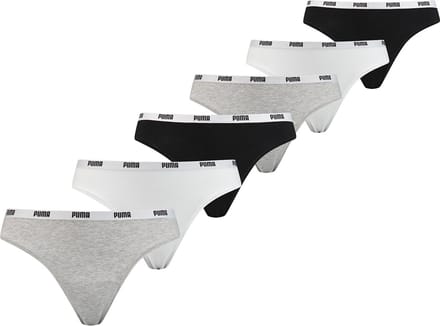 Puma Maat XS 6-Pack dames strings - Katoenen strings dames multipack - Voordeelverpakking - Combi