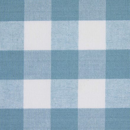 Homescapes blauw geruite stof per meter 100% katoen, 150 cm breed