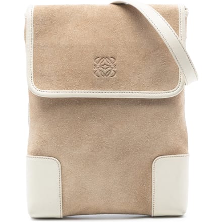 Tweedekans Suede Anagram Schoudertas