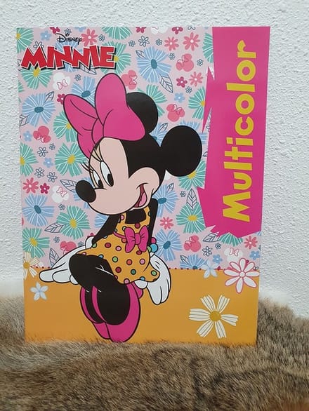 Multicolor minnie mouse roze, kleurboek