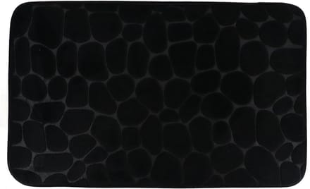 Tendance Badmat mat Pebble - microfiber - Memory Foam - zwart - 50 x 80 cm - antislip - badkamer
