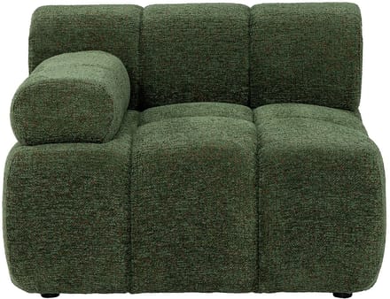 Vente-unique Fauteuil met rechte rugleuning - Hoek links - Gemêleerde stof - Groen FACIVIL
