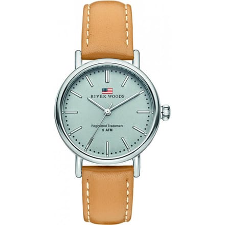 River Woods Oswego RW340013 Horloge - Leer - Bruin - Ø 34 mm