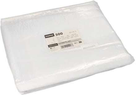 500 Poly-zak, LDPE 50 cm x 30 cm transparant