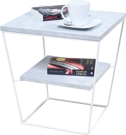 FutuStal - Serio V Tafels - Wit Mat - Beton Licht - Koffietafel