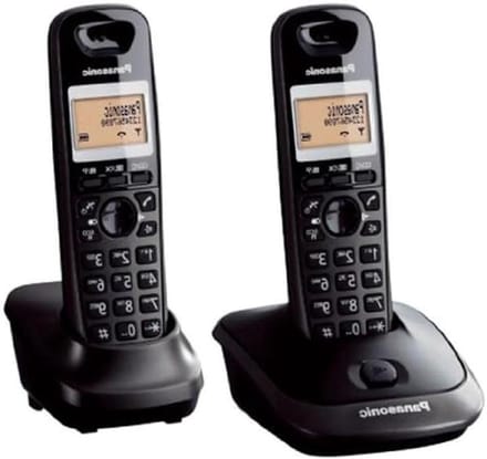 Draadloze Telefoon - DECT Telefoon - Thuis Bellen - Duo Handset - 2 AAA Batterijen - Zwart