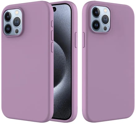 MobyDefend Hoesje - Geschikt voor iPhone 15 Pro Max - Matte Siliconen Backcover - Paars