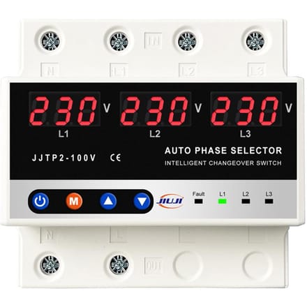 Protecteur de tension multifonctionnel basé sur un microcontrôleur 3P, affichage numérique, compteur de tension réglable blanc