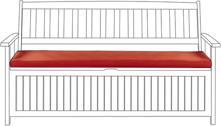 SOVANA - Tuinkussen - Rood - 45 x 110 cm - Polyester
