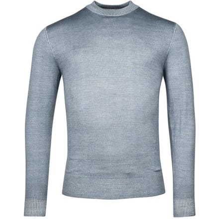 Thomas Maine Trui Turtleneck Single Knit Dye Wash Grijsblauw / male