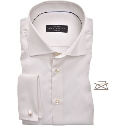 John Miller Overhemd Slim French Cuff Non Iron Ecru / male