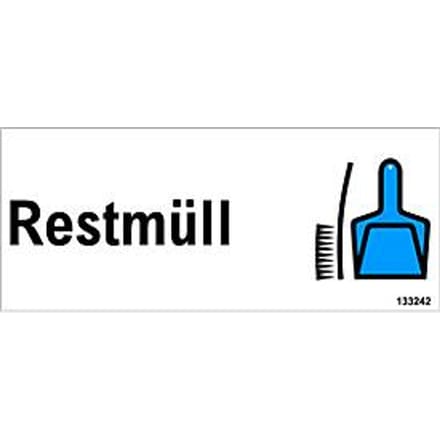 Zelfklevende etiketten "Restmüll"