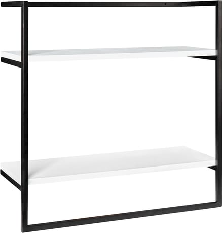 BETANIA - Handdoekrek 2 planken - Zwart - IJzer