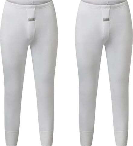 Gentlemen - 2 heren thermobroeken - 50% polyester en 50% modal - wit - maat M