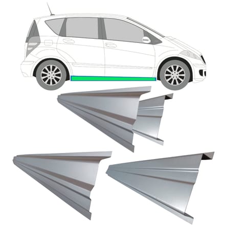 Reparatie dorpel voor Mercedes A-Class W169 2004-2012 / Links = Rechts / Set
