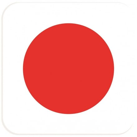 Bierviltjes Japanse vlag vierkant 15 st