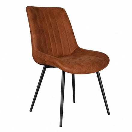 Eetkamerstoel Susta cognac microvezel eetstoel zetel