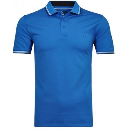 Ragman Polo Piqué Uni Tipping Keep Dry Finish Ocean Blue / male