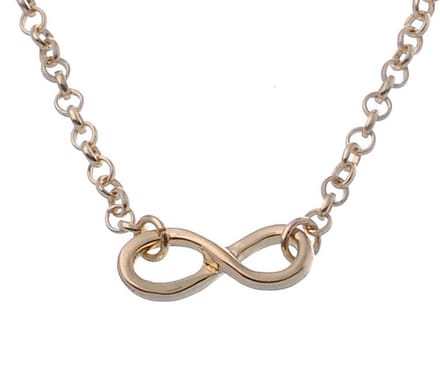 Behave® Ketting - Infinity Teken - Nikkelvrij - Verstelbaar