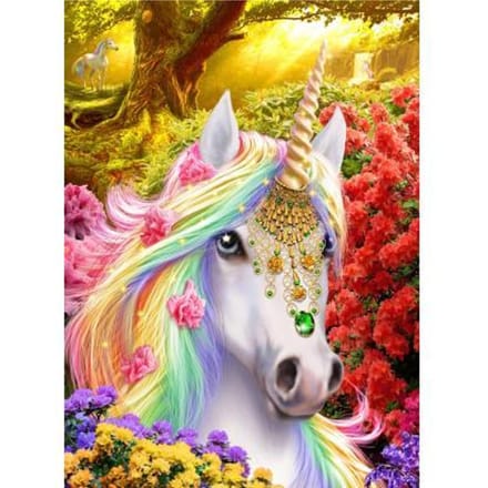 Crystal Art Kit | Diamond Painting Unicorn Forest