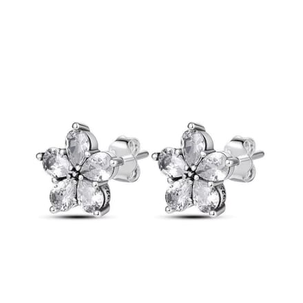 Oorbellen bloem - glinster - sprankel - glitter - glamour