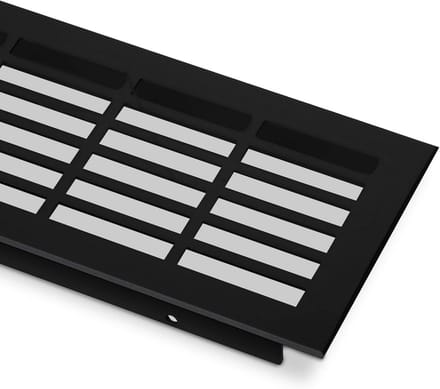 Ventilatierooster aluminium zwart geëloxeerd 900 mm