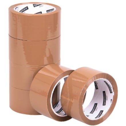 Quantore Afplaktape VERPAKKINGSTAPE QUANTORE 50MMX60M PP NO NOISE BRUIN