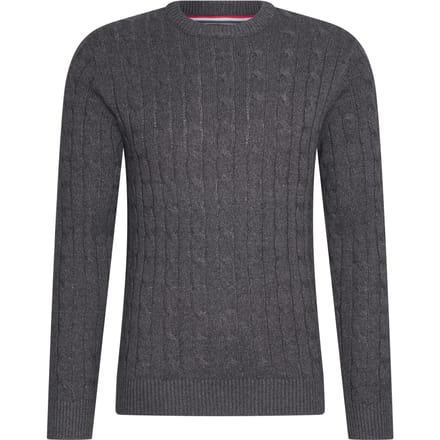 Cappuccino Italia - Heren Trui Adria Kabel - Grijs - Maat L