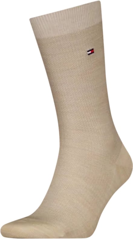 Tommy Hilfiger Herensokken Premium Basket Wool Light Beige Melange