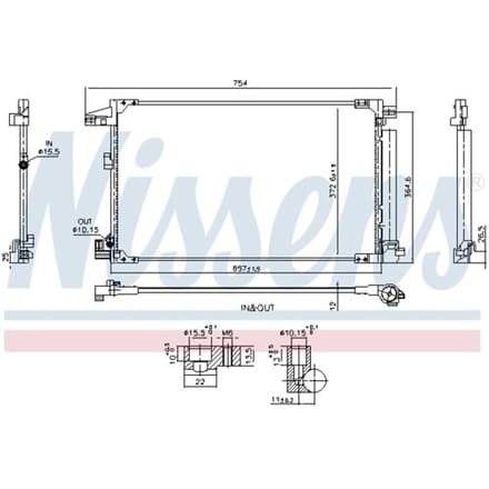 Condensator, airconditioning NISSENS 940976