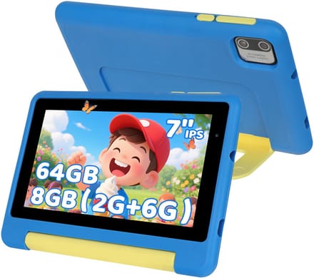 kotsren KT1018 - Android 13 kindertablet - 7 inch - 8(3+5)GB RAM/64GB ROM– 2500mAh - Blauw