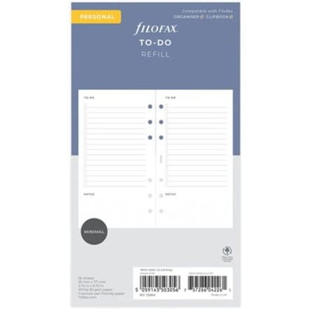Filofax organiser interieur, formaat personal, to do