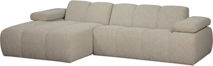 WOOOD Mojo Chaise Longue Bank Links - Bouclé - Beige Melange