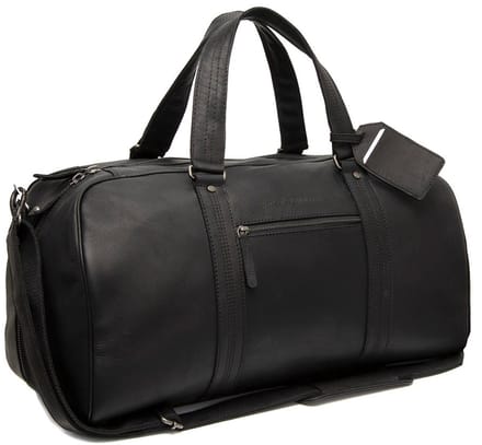 The Chesterfield Brand Rivaro Waxed Pull Up Weekendtas - Reistas - Zwart